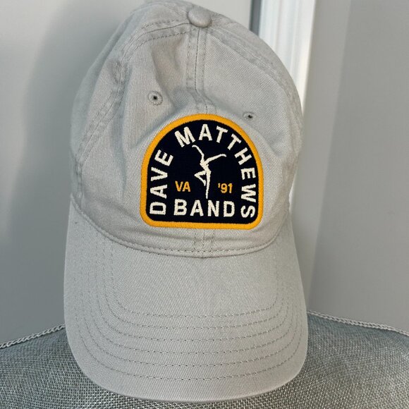 Dave Matthews Band Other - Dave Matthews Band Official Arched Badge Hat Beige EUC